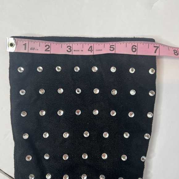 Betsey Johnson Alina Womens Faux Suede Pointed Toe‎ Knee-High Bedazzled Boots 6 - Picture 10 of 11